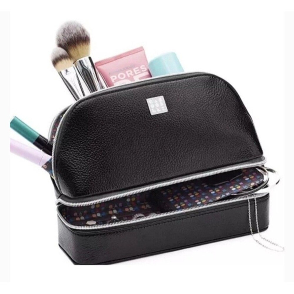 Cool CABOODLE Dual Jewelry & Makeup Upper/Lower SoftSide Storage TravelBag 9” Vg